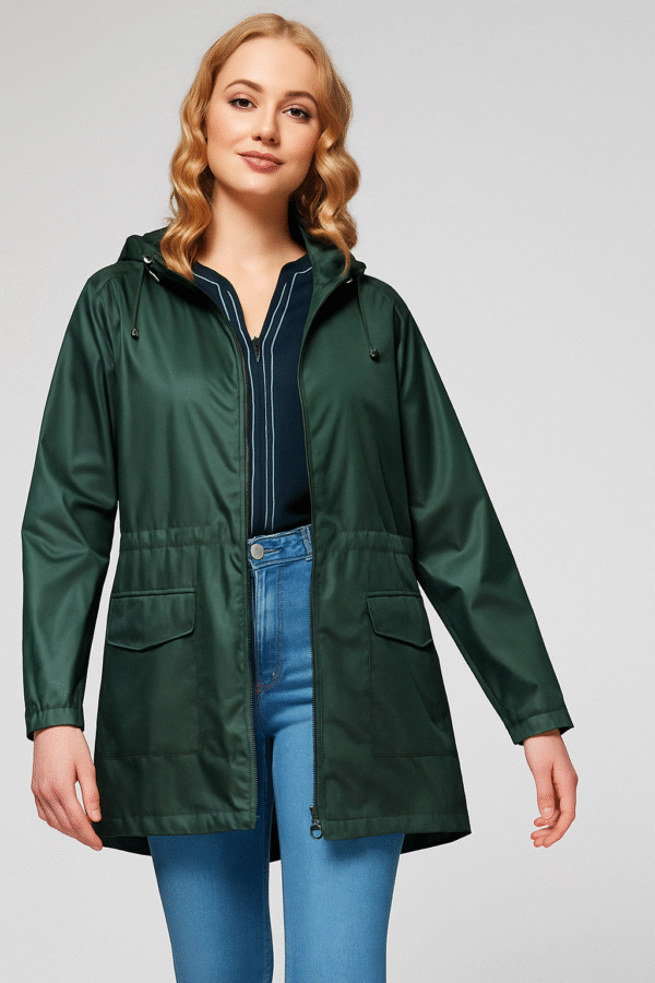 Campera impermeable con capucha