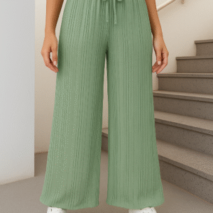 pantalón palazzo plisado lino rustico cheri dama
