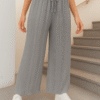 pantalón palazzo plisado lino rustico cheri dama