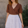 pollera falda forro short boderie paquete x2