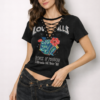 blusa remera escote en v estampada cheri mujer