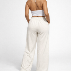 pantalón palazzo ancho de algodón