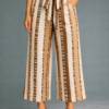 pantalón palazo con cinto a rayas paquete x3