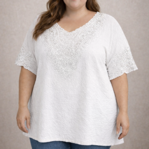 blusa de fibrana kb3619 birllo y broderie talles grandes