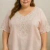 blusa de fibrana kb3619 birllo y broderie talles grandes
